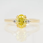 Oval Yellow Lab Grown Diamond Engagement Ring