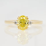 Oval Yellow Lab Grown Diamond Engagement Ring