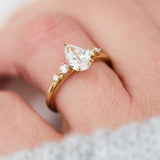 Pear Lab Grown Diamond Engagement Ring