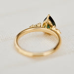 Pear Green Sapphire Engagement Ring