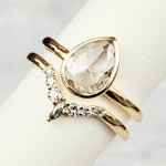 Pear Shape Diamond Engagement Ring, Juno Setting