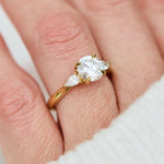 Round Brilliant Cut Lab-Grown Diamond Engagement Ring Trilogy