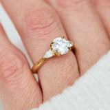 Round Brilliant Cut Lab-Grown Diamond Engagement Ring Trilogy
