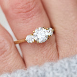 round brilliant cut natural diamond ring