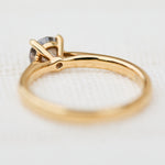 round salt and pepper solitaire ring