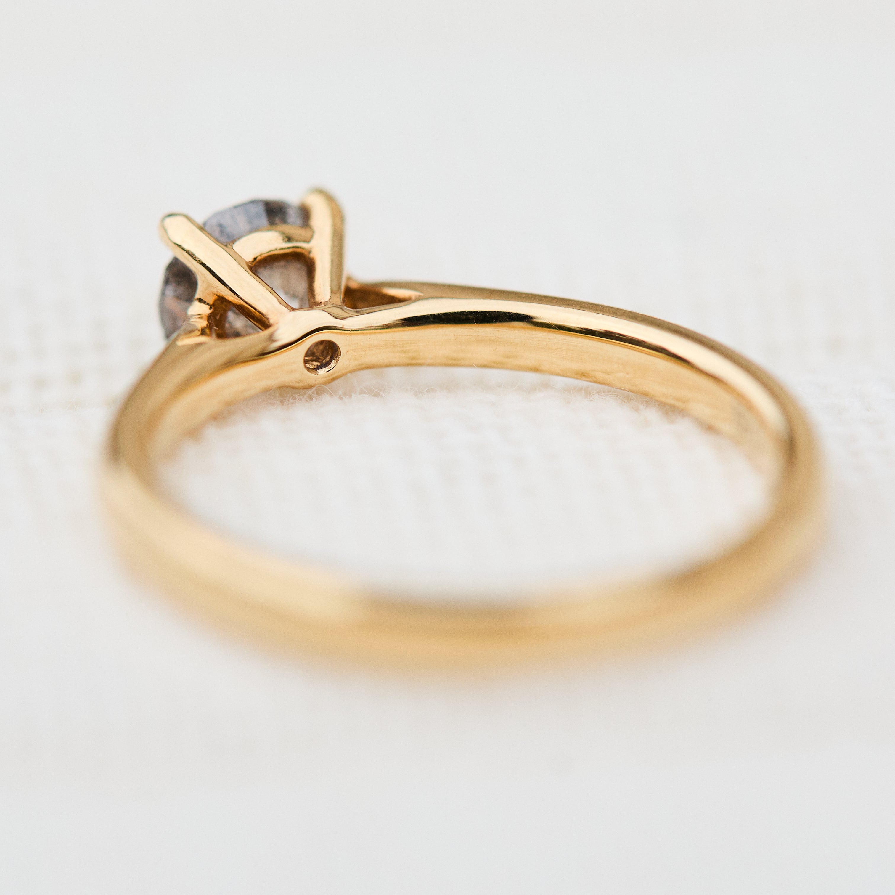 round salt and pepper solitaire ring