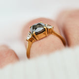 ​Salt and pepper engagement ring