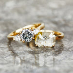 Coloured gemstone engagement rings