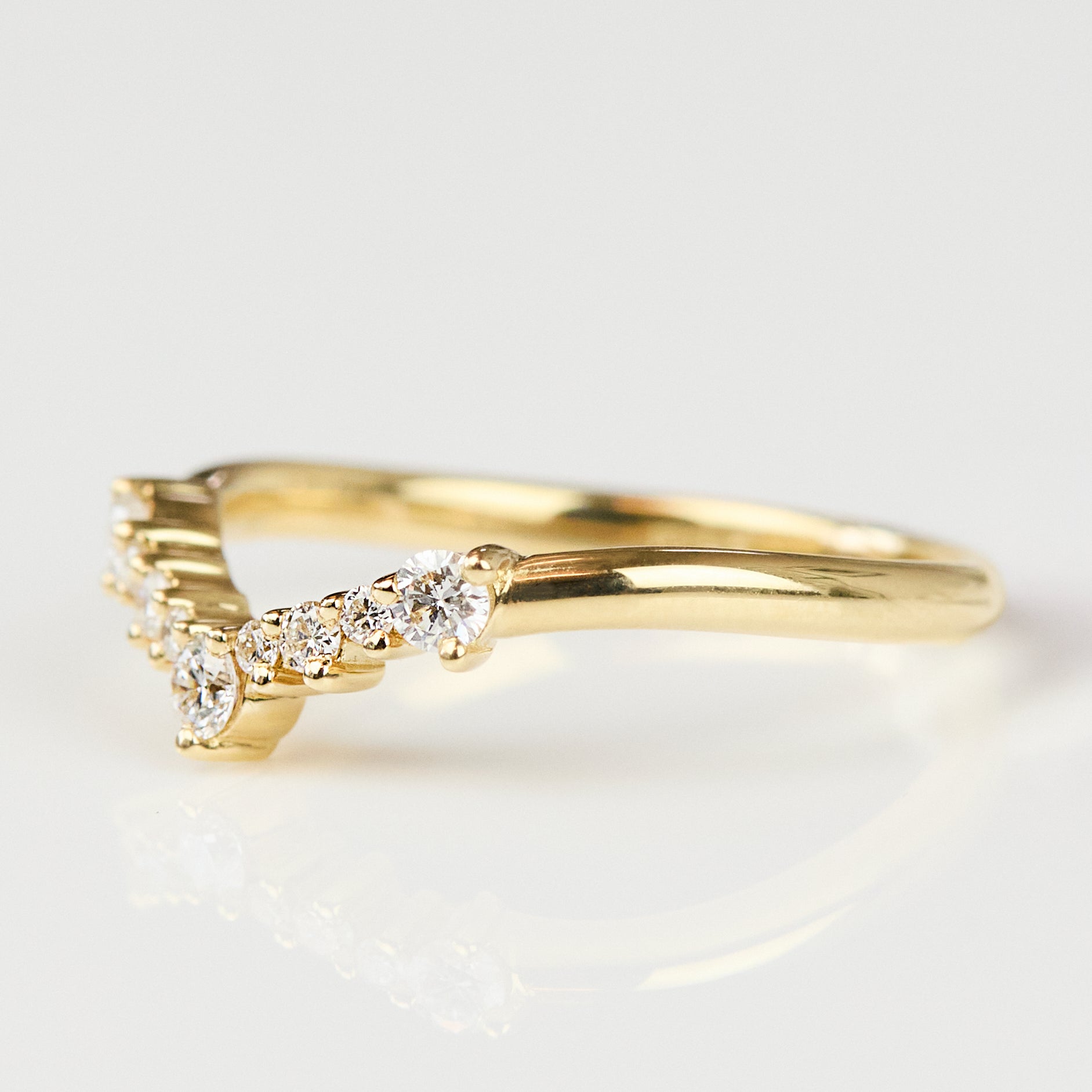 18ct yellow gold diamond wedding ring women