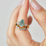 Coloured gemstone engagement rings
