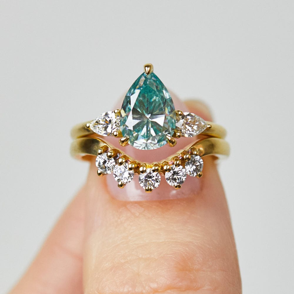 Coloured gemstone engagement rings