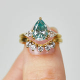 Coloured gemstone engagement rings
