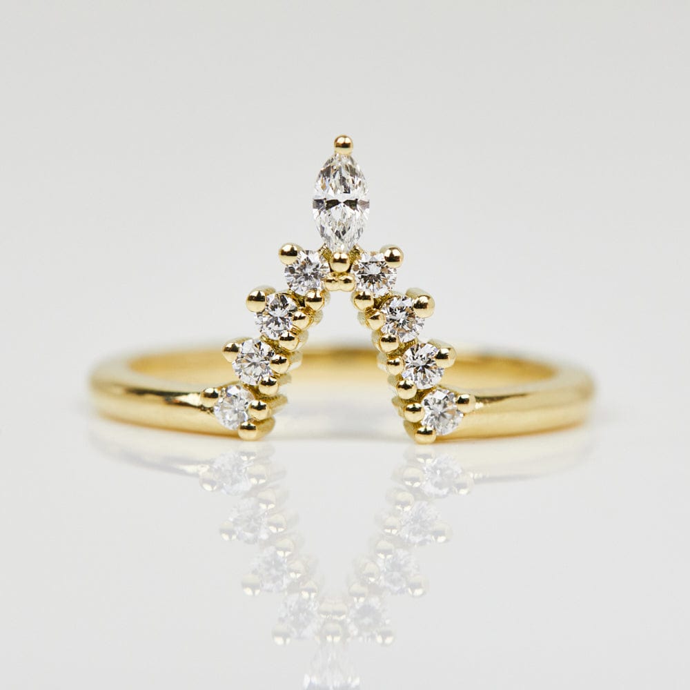 18ct yellow gold diamond wedding ring women