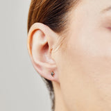 0.18ct salt & pepper kite-shaped diamonds set in 18ct yellow gold stud earrings.