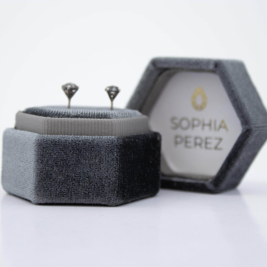 Sophia Perez Jewellery Earrings Black Diamond Studs