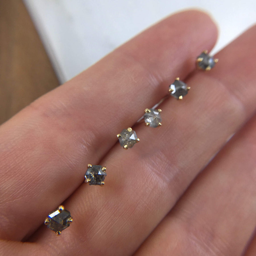 Sophia Perez Jewellery Earrings Salt & Pepper Diamond Studs