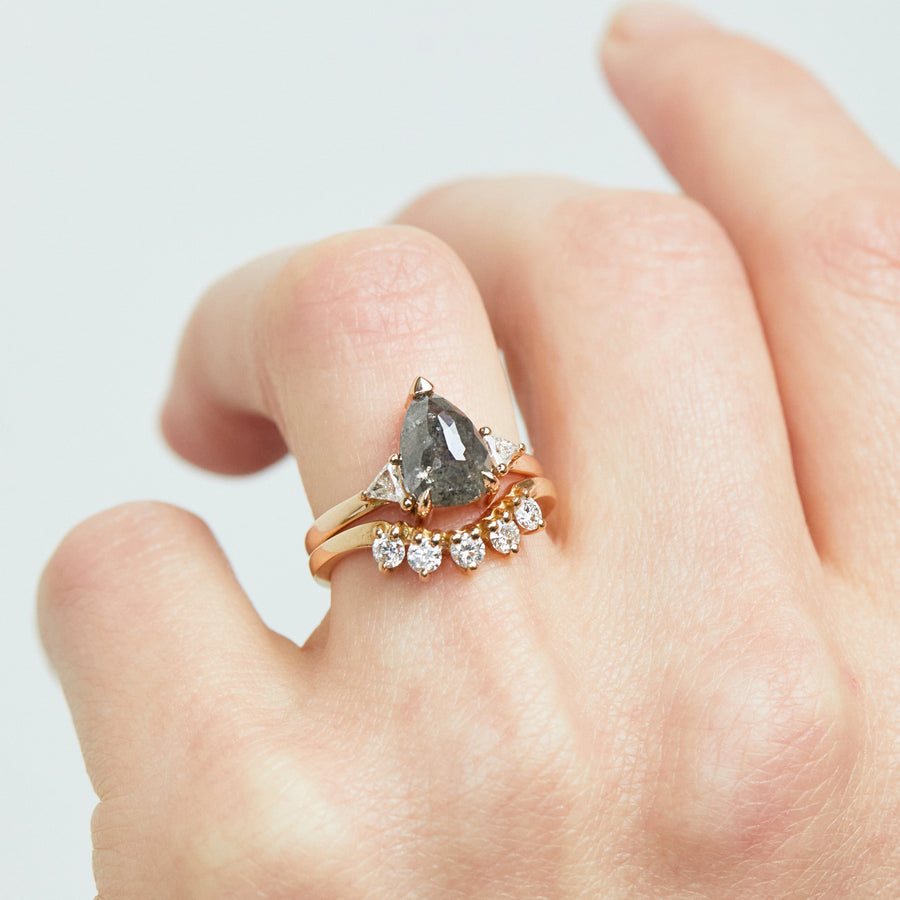 Sophia Perez Jewellery Engagement Ring Black Diamond Trilogy Ring