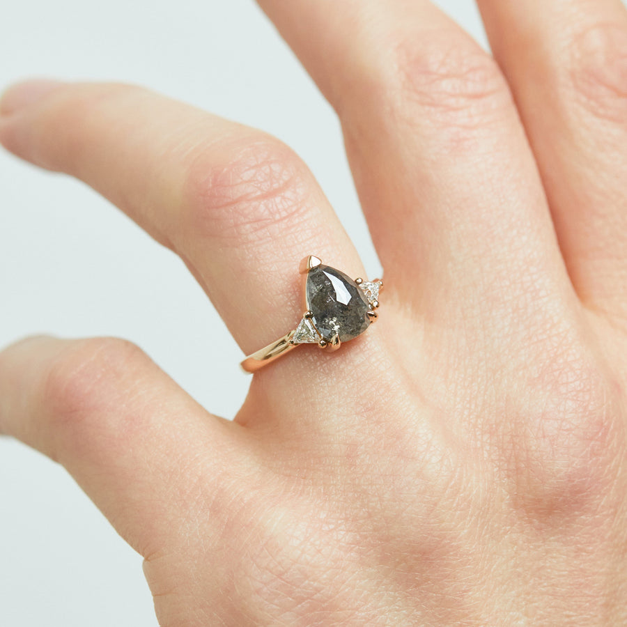 Sophia Perez Jewellery Engagement Ring Black Diamond Trilogy Ring