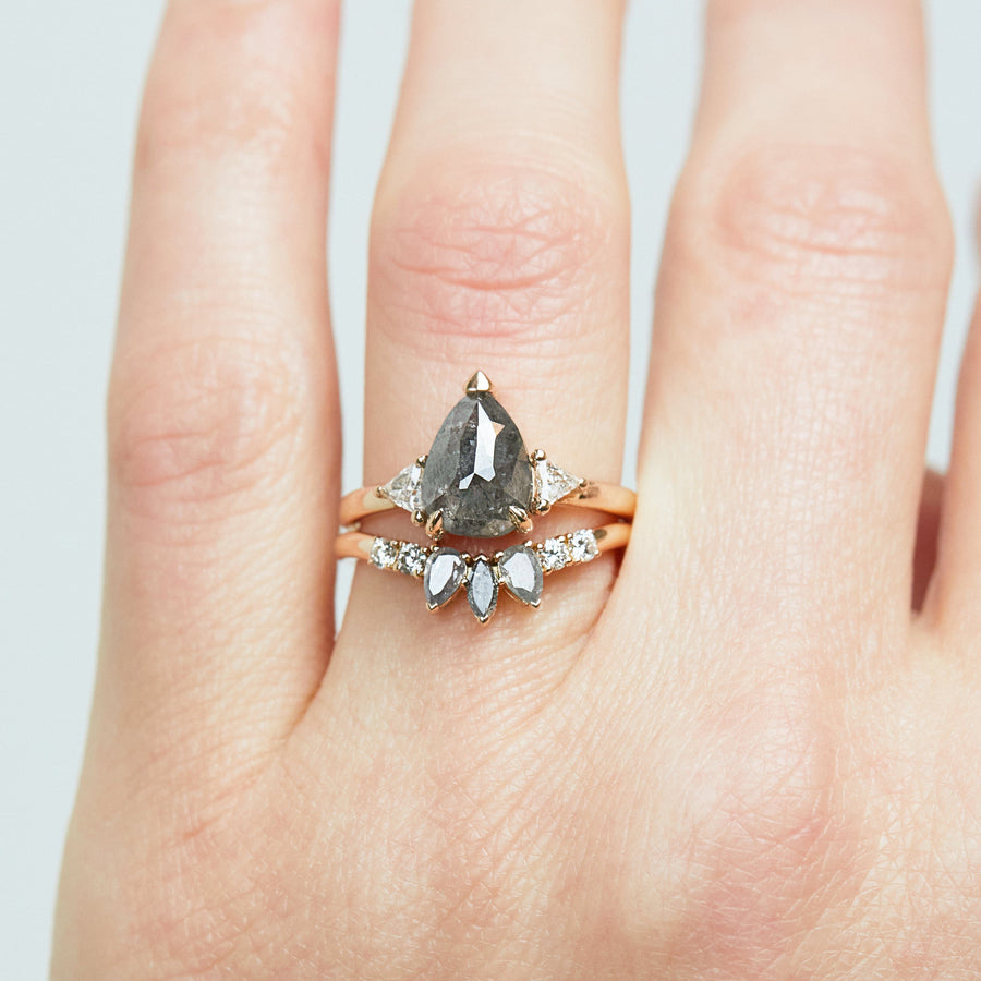 Sophia Perez Jewellery Engagement Ring Black Diamond Trilogy Ring