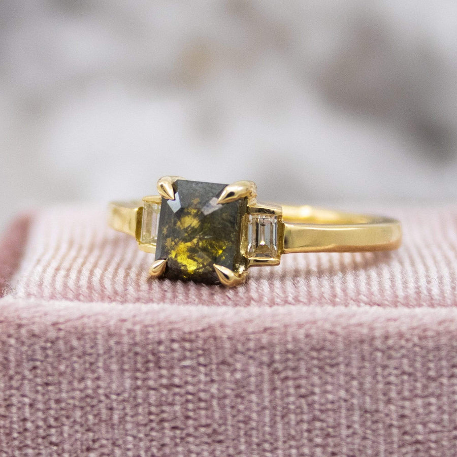 Sophia Perez Jewellery Engagement Ring Ivy Green Diamond Trilogy Ring