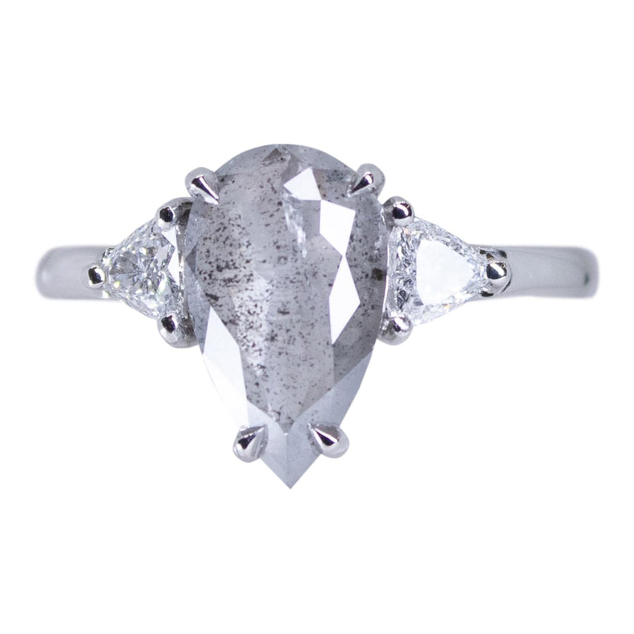 Sophia Perez Jewellery Engagement Ring Salt + Pepper Diamond Trilogy Ring