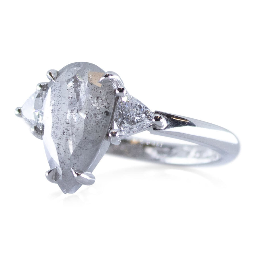 Sophia Perez Jewellery Engagement Ring Salt + Pepper Diamond Trilogy Ring