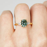 Coloured gemstone engagement rings