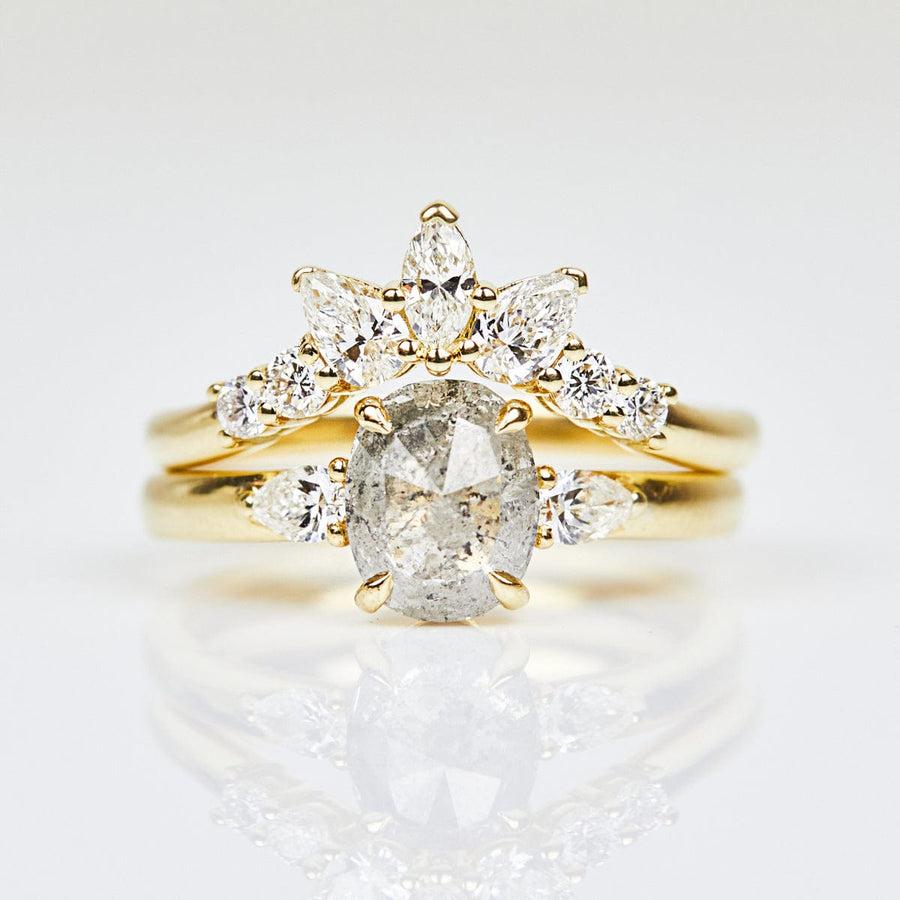 Sophia Perez Jewellery Engagement Ring Yellow Gold Icy Luna