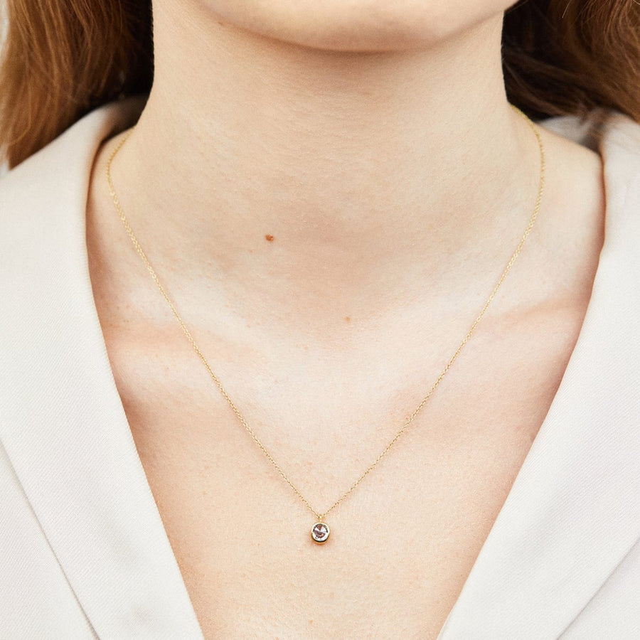 Sophia Perez Jewellery Necklace 0.48ct Oval Salt and Pepper Diamond Necklace