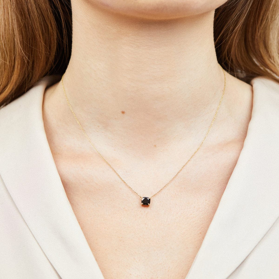 Sophia Perez Jewellery Necklace Black Cushion Cut Diamond Necklace
