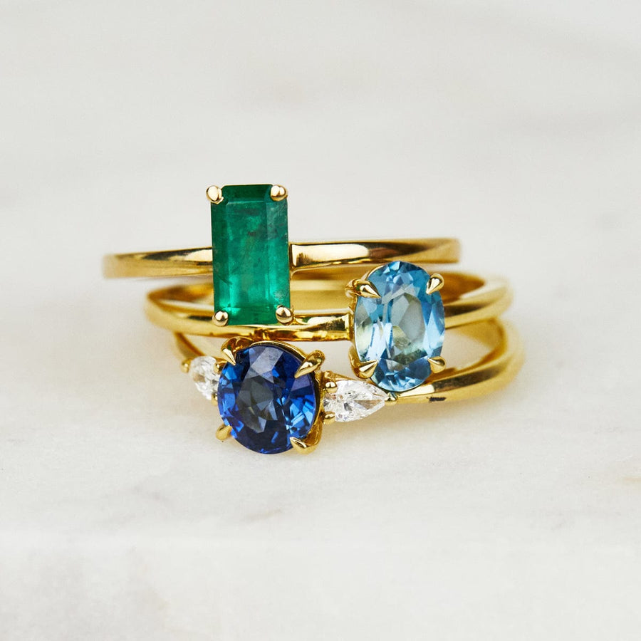 Sophia Perez Jewellery Rings 0.88ct Green Emerald Gold Juno Ring