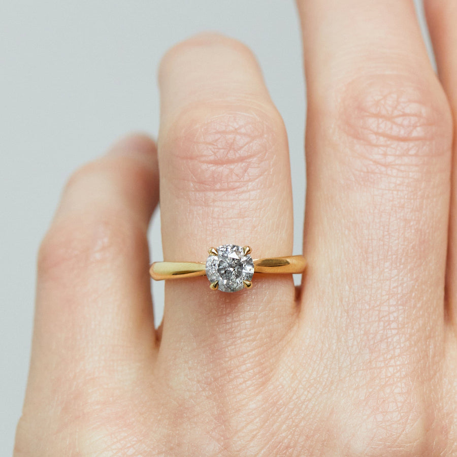 Sophia Perez Jewellery Rings 1.20ct Round Salt and Pepper Diamond Engagement Ring, Athena Setting