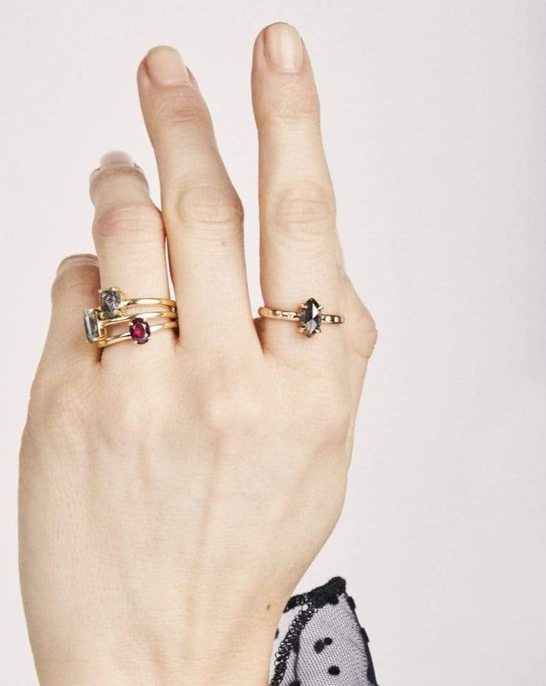 Sophia Perez Jewellery Rings Black Marquise Diamond Ring