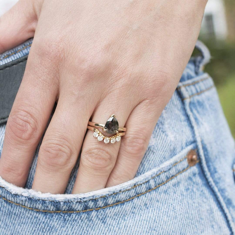 Sophia Perez Jewellery Rings Black Pear Diamond Ring