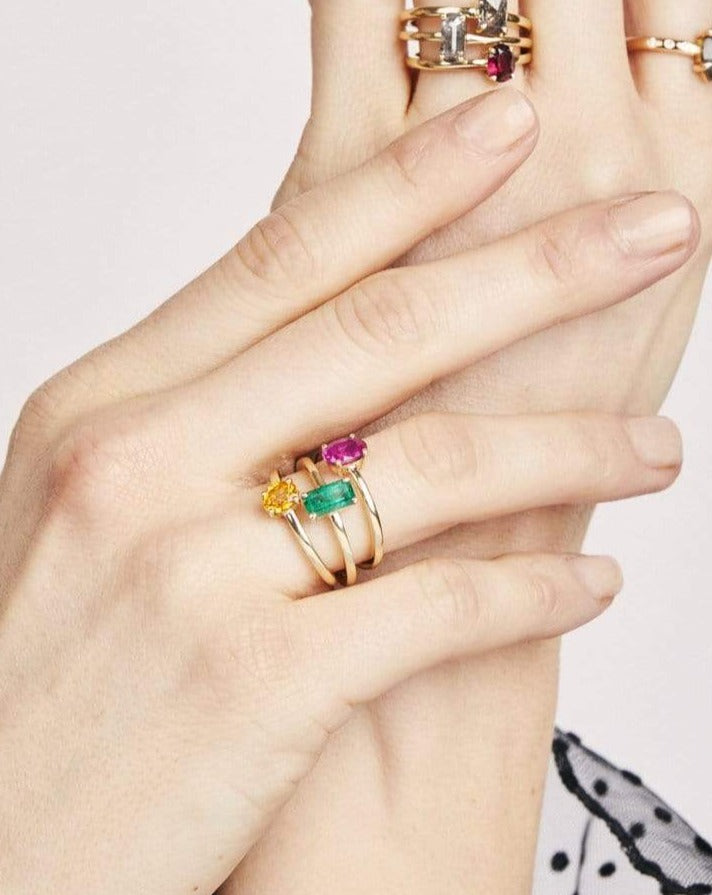 Sophia Perez Jewellery Rings Emerald Gold Ring