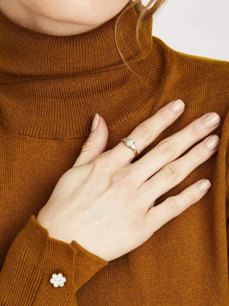 Sophia Perez Jewellery Rings Opal & Diamond Vintage Style Ring