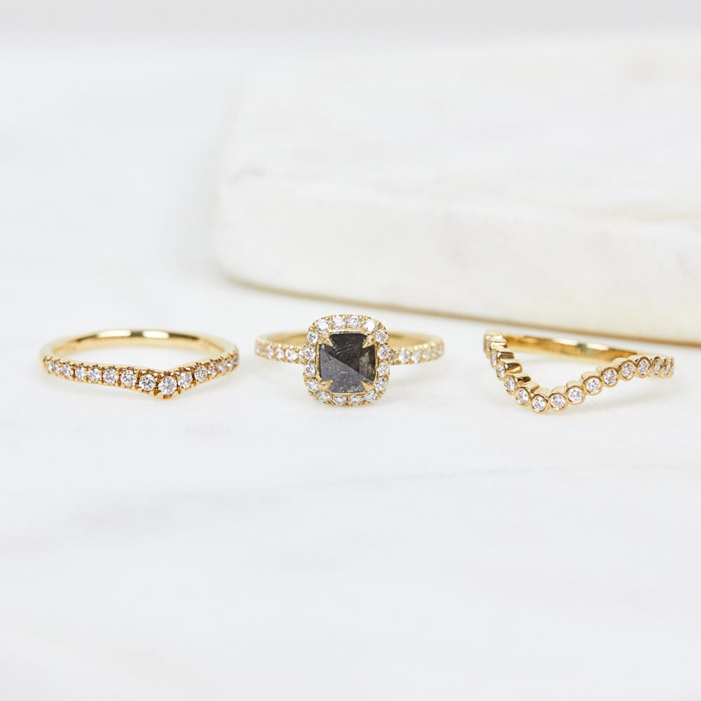 18ct yellow gold diamond wedding ring women